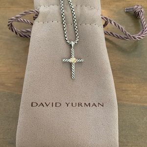 New! David Yurman 16 inch cross necklace.